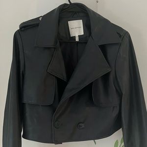 Avec Les Filles crop leather jacket in perfect condition